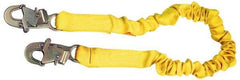 DBI/SALA - 6' Long, 1 Leg Locking Snap Hook Harness Shock Absorbing Lanyard - 1" Diam, Polyester Webbing, Locking Snap Hook Anchorage Connection - Eagle Tool & Supply
