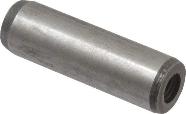 Value Collection - 12mm Diam x 40mm Pin Length Alloy Steel Pull Out Dowel Pin - C 57-63 Hardness, 1 Rounded & 1 Threaded End - Eagle Tool & Supply