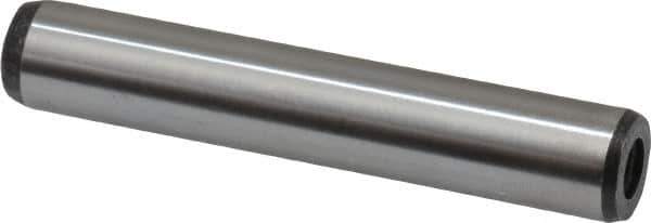 Value Collection - 12mm Diam x 70mm Pin Length Alloy Steel Pull Out Dowel Pin - C 57-63 Hardness, 1 Rounded & 1 Threaded End - Eagle Tool & Supply