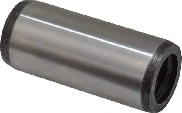Value Collection - 25mm Diam x 60mm Pin Length Alloy Steel Pull Out Dowel Pin - C 57-63 Hardness, 1 Rounded & 1 Threaded End - Eagle Tool & Supply