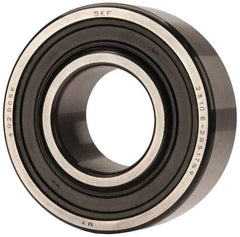 SKF - 50mm Bore Diam, 110mm OD, Double Seal Self Aligning Radial Ball Bearing - 40mm Wide, 2 Rows, Round Bore, 4,500 Lb Static Capacity, 14,300 Lb Dynamic Capacity - Eagle Tool & Supply