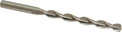 Interstate - 1/4" 135° High Speed Steel Jobber Drill - Bright Finish, Right Hand Cut, Parabolic Flute, Straight Shank, 4" OAL, Split Point - Eagle Tool & Supply