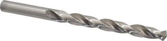 Interstate - 11/32" 135° High Speed Steel Jobber Drill - Bright Finish, Right Hand Cut, Parabolic Flute, Straight Shank, 4-3/4" OAL, Split Point - Eagle Tool & Supply