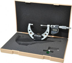 Mitutoyo - 50.8mm to 76.2mm Electronic Blade Micrometer - 0.003mm Accuracy, 0.75mm Blade Thickness, Ratchet Stop Thimble - Eagle Tool & Supply
