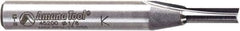 Amana Tool - 1/8" Diam, 1/4" Shank Diam, 7/16" Length of Cut, 2 Flute Straight Plunge Router Bit - 2" Overall Length, Solid Carbide - Eagle Tool & Supply