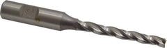 Made in USA - 0.5° Taper Angle per Side, 1/4" Small End Diam, 2-1/4" LOC, High Speed Steel 3 Flute Tapered Square End Mill - 4-1/4" OAL, 1/2" Shank Diam, Spiral Flute - Eagle Tool & Supply