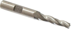 Made in USA - 1.5° Taper Angle per Side, 1/4" Small End Diam, 1-1/4" LOC, High Speed Steel 3 Flute Tapered Square End Mill - 3-1/4" OAL, 3/8" Shank Diam, Spiral Flute - Eagle Tool & Supply