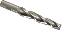 Made in USA - 2° Taper Angle per Side, 5/8" Small End Diam, 4-1/4" LOC, High Speed Steel 3 Flute Tapered Square End Mill - 6-1/2" OAL, 3/4" Shank Diam, Spiral Flute - Eagle Tool & Supply
