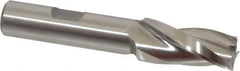 Made in USA - 3° Taper Angle per Side, 1/2" Small End Diam, 1-1/4" LOC, High Speed Steel 3 Flute Tapered Square End Mill - 3-1/4" OAL, 1/2" Shank Diam, Spiral Flute - Eagle Tool & Supply