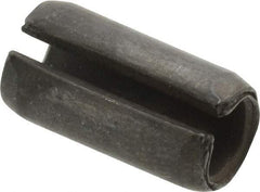 Made in USA - 3/8" Diam x 3/4" Long Slotted Spring Pin - Grade 1070-1090 Alloy Steel, Black Oxide Finish - Eagle Tool & Supply