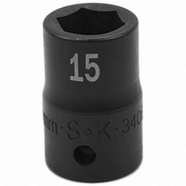 SK - Impact Socket - 1/2"DR 15MM IMPACT SOCKET - Eagle Tool & Supply