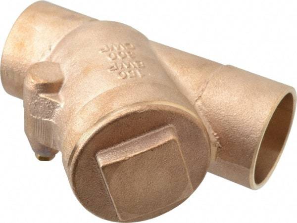 NIBCO - 2" Bronze Check Valve - Y-Pattern, Soldered x Soldered, 300 WOG - Eagle Tool & Supply
