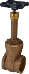 NIBCO - 2" Pipe, Class 125, Threaded Bronze Solid Wedge Rising Stem Gate Valve - 200 WOG, 125 WSP, Screw-In Bonnet - Eagle Tool & Supply