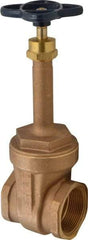 NIBCO - 2-1/2" Pipe, Class 125, Threaded Bronze Solid Wedge Rising Stem Gate Valve - 200 WOG, 125 WSP, Screw-In Bonnet - Eagle Tool & Supply