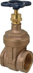NIBCO - 2-1/2" Pipe, Class 125, Threaded Bronze Solid Wedge Stem Gate Valve - 200 WOG, 125 WSP, Screw-In Bonnet - Eagle Tool & Supply