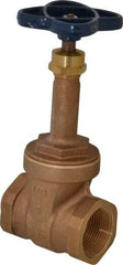 NIBCO - Class 125, Threaded Bronze Solid Wedge Rising Stem Gate Valve - 200 WOG, 125 WSP, Union Bonnet - Eagle Tool & Supply