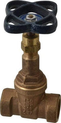 NIBCO - Class 125, Threaded Bronze Solid Wedge Rising Stem Gate Valve - 200 WOG, 125 WSP, Union Bonnet - Eagle Tool & Supply