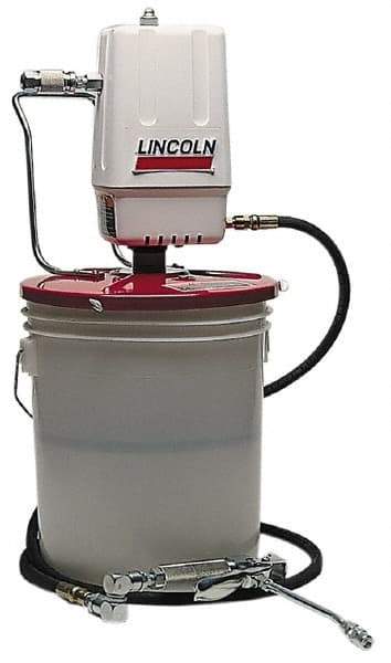 Lincoln - Grease Lubrication Aluminum Air-Operated Pump - For 25 to 50 Lb (Drum) & 35 to 50 Lb (Pail) Container - Eagle Tool & Supply