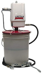 Lincoln - Grease Lubrication Aluminum Air-Operated Pump - For 25 to 50 Lb (Drum) & 35 to 50 Lb (Pail) Container - Eagle Tool & Supply