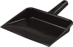 Vikan - 12" Wide Handheld Dustpan - Plastic Body, 5-5/8" Handle, Black - Eagle Tool & Supply