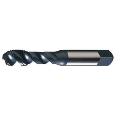 ‎1/4-20 UNC 3 Flute H3 HSS (M4) CNC For Soft Metals Spiral Flute for Steel and Stainless Steel- Steam Oxide - Exact Industrial Supply