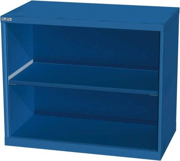 LISTA - 2 Shelf, 33-1/2" High x 40" Wide Bookcase - 22-1/2" Deep, Steel, Blue - Eagle Tool & Supply