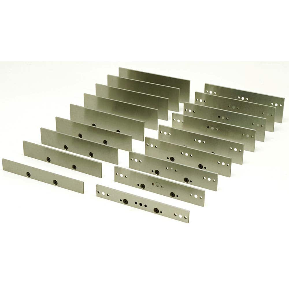 TE-CO - Vise Accessories; Product Type: Parallel Set ; Product Compatibility: 4" Vises ; Number of Pieces: 8 ; Material: Steel ; Jaw Width (Inch): 4 ; Product Length (Inch): 0.118 - Exact Industrial Supply