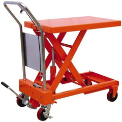 Vestil - 1,000 Lb Capacity Hydraulic Scissor Elevating Cart - 15-1/2" Lift Height, 32" Platform Length x 19-3/4" Platform Width - Eagle Tool & Supply