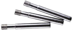 Made in USA - 5/32" Head Thickness Diamond (Abrasive) Grinding Pin - 1/8" Shank Diam x 1-1/4" Shank Length, Coarse/Fine Grade - Eagle Tool & Supply