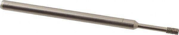 Made in USA - 5/32" Head Thickness CBN Grinding Pin - 1/8" Shank Diam x 1-3/4" Shank Length, Coarse Grade - Eagle Tool & Supply