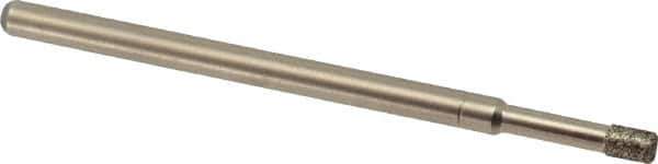 Made in USA - 0.11" Head Diam x 5/32" Head Thickness CBN Grinding Pin - 1/8" Shank Diam x 1-3/4" Shank Length, Coarse Grade - Eagle Tool & Supply