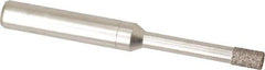 Made in USA - 0.156" Head Diam x 1/4" Head Thickness CBN Grinding Pin - 1/4" Shank Diam x 1-1/4" Shank Length, Coarse Grade - Eagle Tool & Supply
