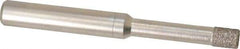 Made in USA - 0.188" Head Diam x 1/4" Head Thickness CBN Grinding Pin - 1/4" Shank Diam x 1-1/4" Shank Length, Coarse Grade - Eagle Tool & Supply