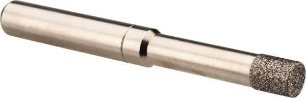 Made in USA - 0.218" Head Diam x 1/4" Head Thickness CBN Grinding Pin - 1/4" Shank Diam x 1-1/4" Shank Length, Coarse Grade - Eagle Tool & Supply