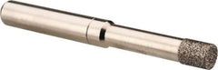 Made in USA - 0.218" Head Diam x 1/4" Head Thickness CBN Grinding Pin - 1/4" Shank Diam x 1-1/4" Shank Length, Coarse Grade - Eagle Tool & Supply