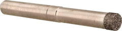 Made in USA - 1/4" Head Diam x 1/8" Head Thickness CBN Grinding Pin - 1/4" Shank Diam x 1-1/4" Shank Length, Coarse Grade - Eagle Tool & Supply