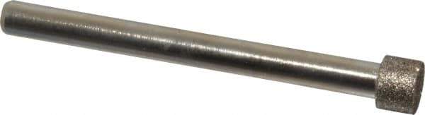 Made in USA - 3/8" Head Diam x 1/4" Head Thickness CBN Grinding Pin - 1/4" Shank Diam x 2-3/4" Shank Length, Coarse Grade - Eagle Tool & Supply