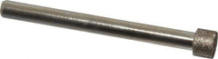 Made in USA - 3/8" Head Diam x 1/4" Head Thickness CBN Grinding Pin - 1/4" Shank Diam x 2-3/4" Shank Length, Coarse Grade - Eagle Tool & Supply