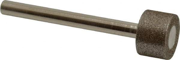 Made in USA - 3/4" Head Diam x 1/2" Head Thickness CBN Grinding Pin - 1/4" Shank Diam x 2-1/2" Shank Length, Coarse Grade - Eagle Tool & Supply