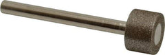 Made in USA - 3/4" Head Diam x 1/2" Head Thickness CBN Grinding Pin - 1/4" Shank Diam x 2-1/2" Shank Length, Coarse Grade - Eagle Tool & Supply