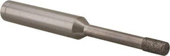 Made in USA - 0.141" Head Diam x 1/4" Head Thickness Diamond (Abrasive) Grinding Pin - 1/4" Shank Diam x 1-1/4" Shank Length, Coarse Grade - Eagle Tool & Supply
