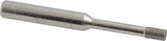 Made in USA - 0.156" Head Diam x 1/4" Head Thickness Diamond (Abrasive) Grinding Pin - 1/4" Shank Diam x 1-1/4" Shank Length, Coarse Grade - Eagle Tool & Supply
