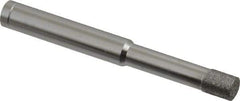 Made in USA - 0.218" Head Diam x 1/4" Head Thickness Diamond (Abrasive) Grinding Pin - 1/4" Shank Diam x 1-1/4" Shank Length, Coarse Grade - Eagle Tool & Supply