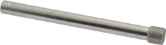 Made in USA - 0.312" Head Diam x 1/4" Head Thickness Diamond (Abrasive) Grinding Pin - 1/4" Shank Diam x 2-3/4" Shank Length, Coarse Grade - Eagle Tool & Supply