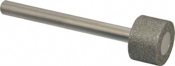 Made in USA - 3/4" Head Diam x 1/2" Head Thickness Diamond (Abrasive) Grinding Pin - 1/4" Shank Diam x 2-1/2" Shank Length, Coarse Grade - Eagle Tool & Supply