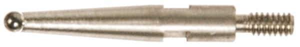 Made in USA - 0.04" Ball Diam, Carbide, Ball Test Indicator Contact Point - 0.78" Contact Point Length, Use with Fowler Test Indicators - Eagle Tool & Supply