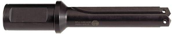 Allied Machine and Engineering - Series 4, 1-29/32 to 2-9/16" Diam, 1-1/2" Diam Straight Shank, Straight Flute Spade Drill - 34-5/8" Max Depth, 36-3/16" Body Length, 40" OAL, Extended Length, Through Coolant - Eagle Tool & Supply