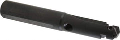 Allied Machine and Engineering - Series A, 31/32 to 1-3/8" Diam, 1" Diam Straight Shank, Straight Flute Spade Drill - 3" Max Depth, 3-17/32" Body Length, 6-1/2" OAL, Short Length, Through Coolant - Eagle Tool & Supply