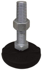 Gibraltar - 5/8-11 Bolt Thread, Studded Pivotal Stud Mount Leveling Pad & Mount - 10,000 Max Lb Capacity, 5" Base Diam - Eagle Tool & Supply