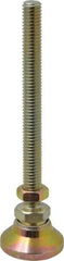 Gibraltar - 3/8-16 Bolt Thread, Studded Pivotal Stud Mount Leveling Pad & Mount - 3,750 Max Lb Capacity, 1-1/4" Base Diam - Eagle Tool & Supply